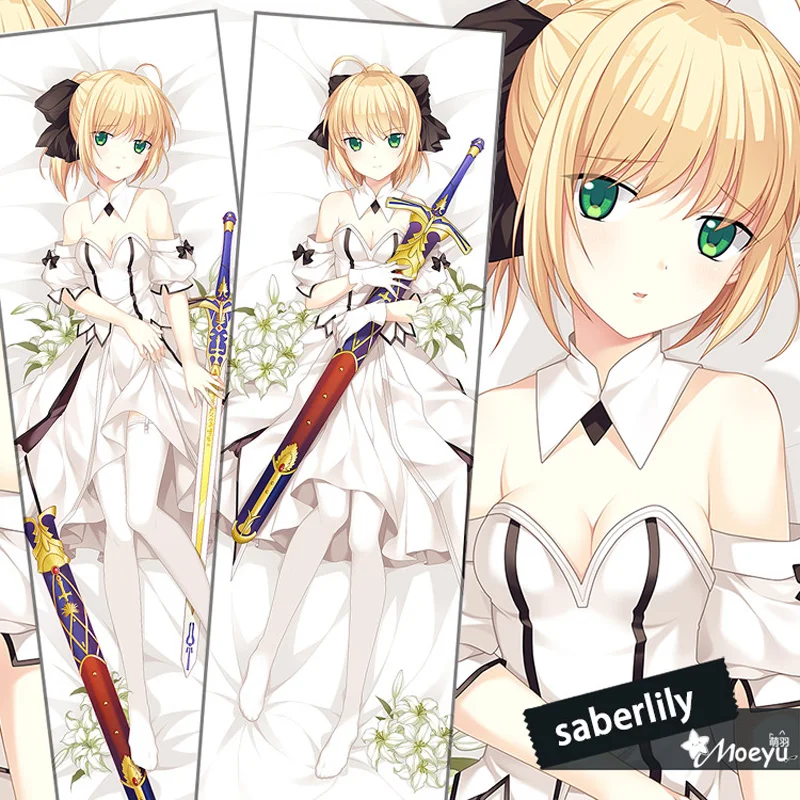 Японское аниме Fate Stay Night Saber Lily обнимающая наволочка для тела чехол новая