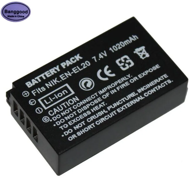 7 4 V 1020 мА/ч EN EL20 RU ENEL20 цифровой Камера Батарея для Nikon EL20a MH 27 29 Coolpix A 1 AW1 J1 J2 J3 S1