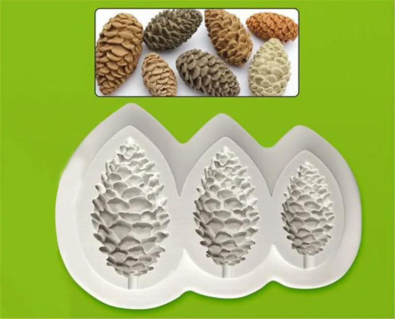 Sugarcraft сосновые шишки силиконовая форма помадка форма для украшения торта инструменты шоколадная форма