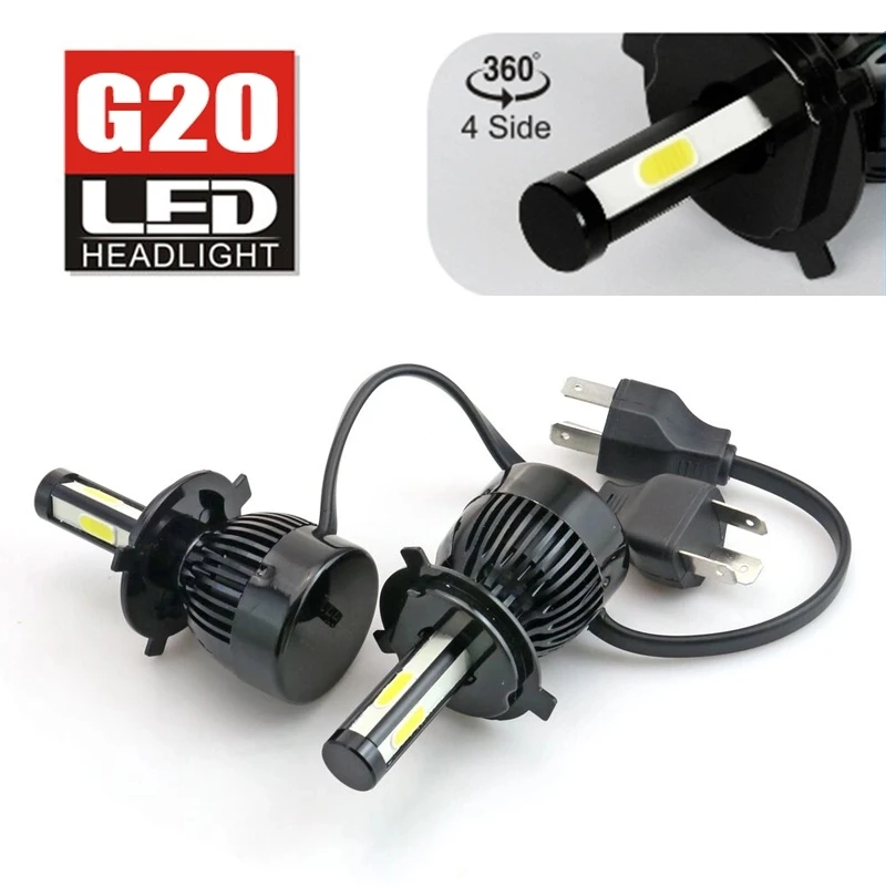 Elglux 4-side спроектированные 8000lm лампы для фар H7 светодиодные H4 Led 9V 12V 24V 36V автомобиля