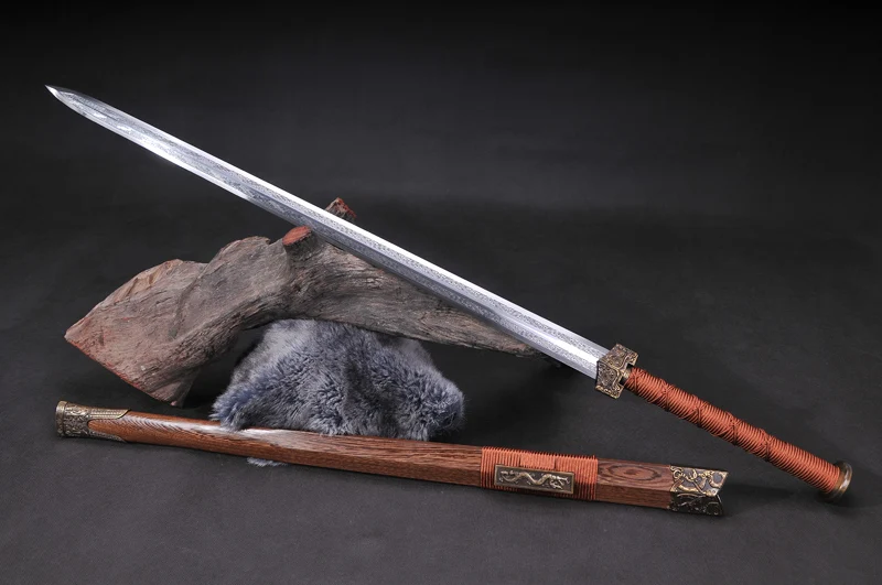 Китайская династия Хань 1060 Высокоуглеродистая сталь полностью ручная работа в