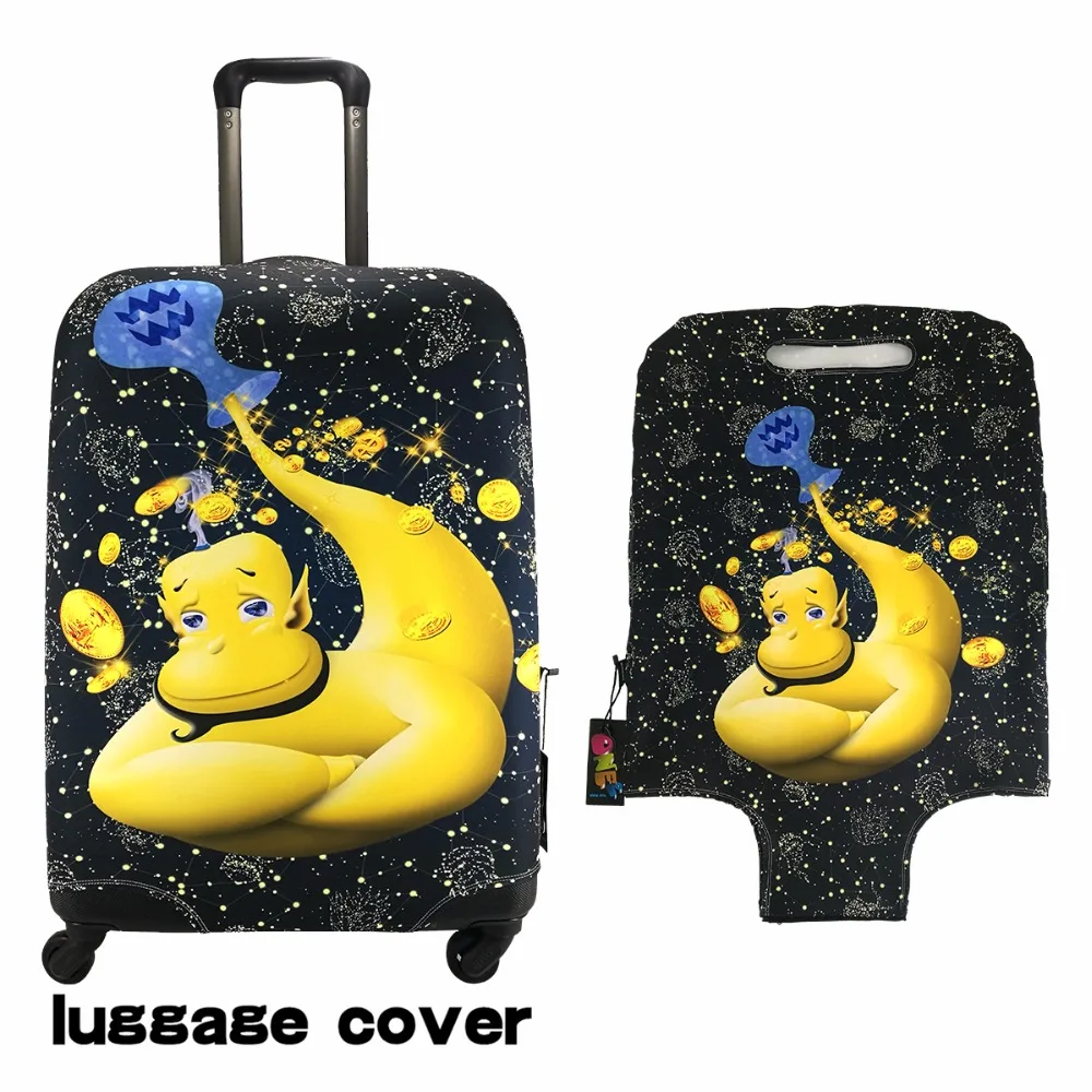 Genius персонаж мультфильма путешествия Чемодан печать с Водолей о двенадцать