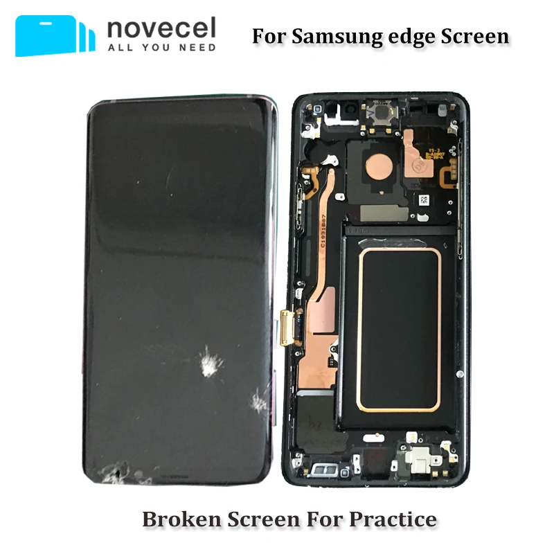 Разбитых экранов с рамкой для Samsung S6 edge+ S7 край S8 S9+ Note 8 ЖК-дисплей Дисплей Touch отлично работает дефектов изображения для практики