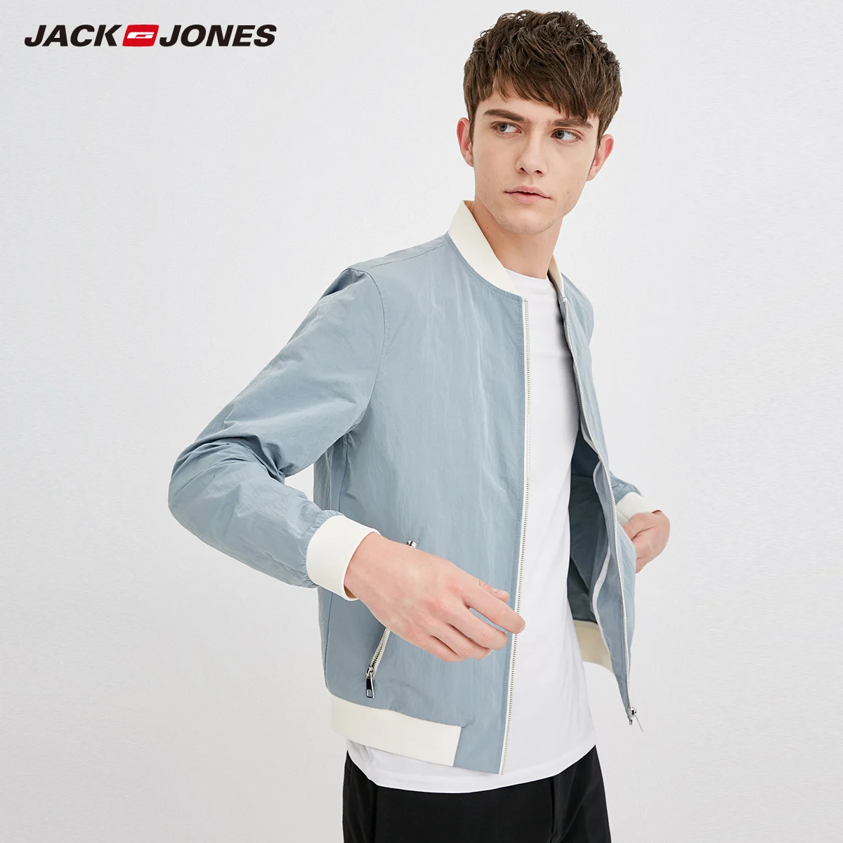 Jack Jones мужская бейсбольная куртка с воротником, куртка-бомбер, короткое пальто 218321548