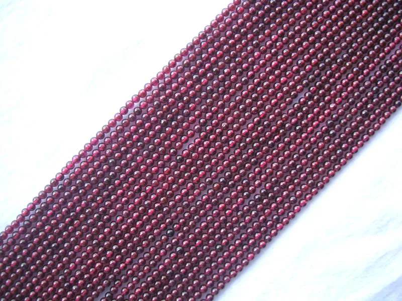 Natural Brazil Garnet Round 3mm Loose Beads For Jewelry Making DIY Bracelet Necklace Earrings | Украшения и аксессуары