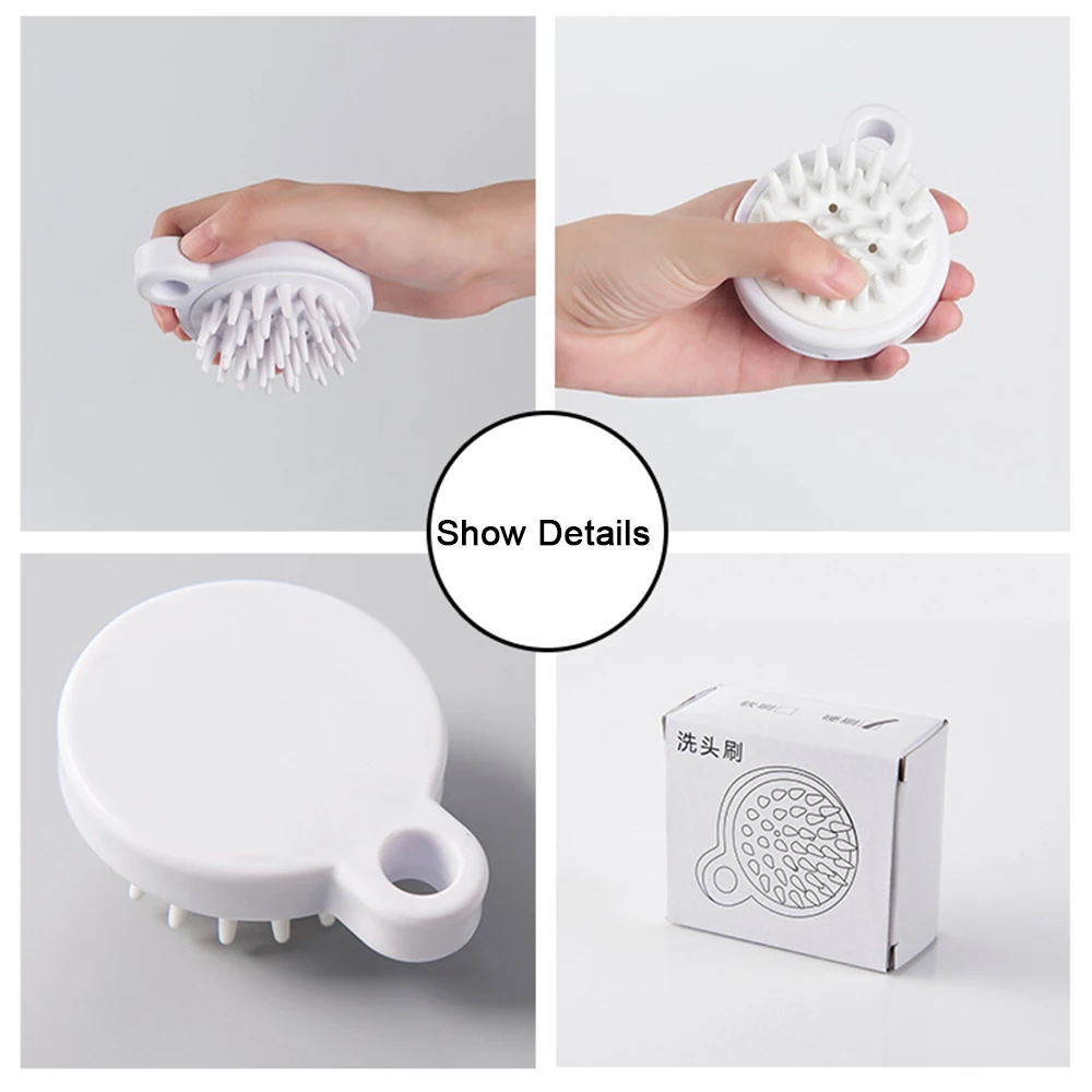 

1 Pc White Soft Silicone Head Body Shampoo Scalp Massage Brush Comb Hair Washing Comb Children Adults Shower Bath Tool