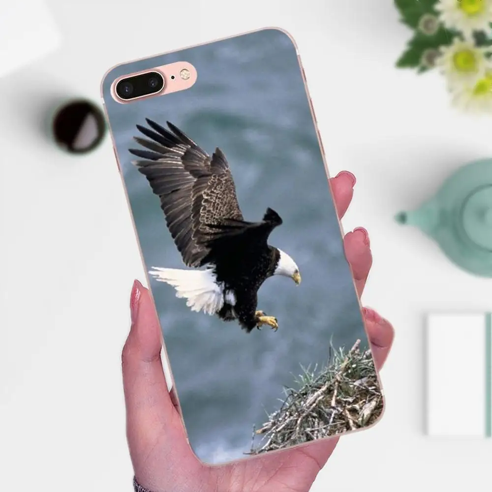 Черный орел летают небо Красочные Модные для Galaxy J1 J2 J3 J330 J4 J5 J6 J7 J730 J8 2015 2016 2017 2018 mini