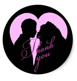 

1.5inch Wedding thank you sticker