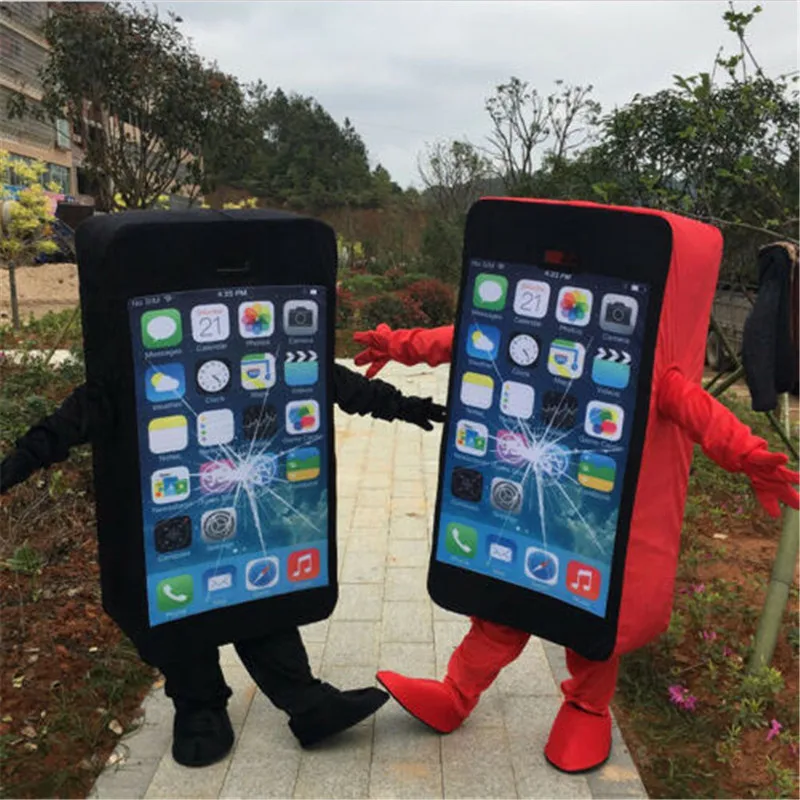 Новый сотовый телефон/искусство/iPhone костюм талисмана Взрослый размер 100%