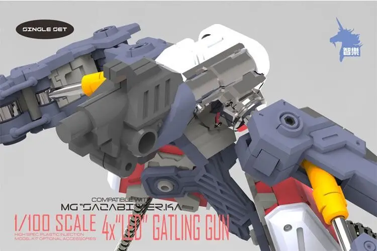 MG 1/100 4X Sazabi MSN-04 пулемет Гатлинга добавить на комплект w/светодиодный фигурка