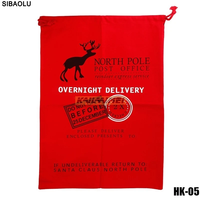 20 штук 21 стиль Рождество холщовый мешок конфет подарок Сумки 50x70 см Санта Клаус