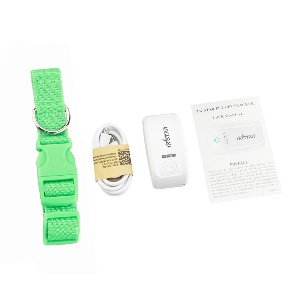 green no box TK909 gps трекер для детей домашнее животное Глобальный мини gps домашнее животное трекер Водонепроницаемый длинный аккумулятор gps локатор цветной ошейник на выбор - Цвет: green no box