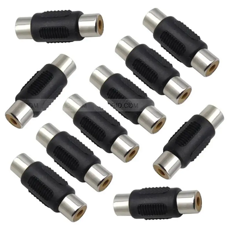 

10PCS Female to Female RCA Coupler Connector Adapter Audio Video For CCTV Camera