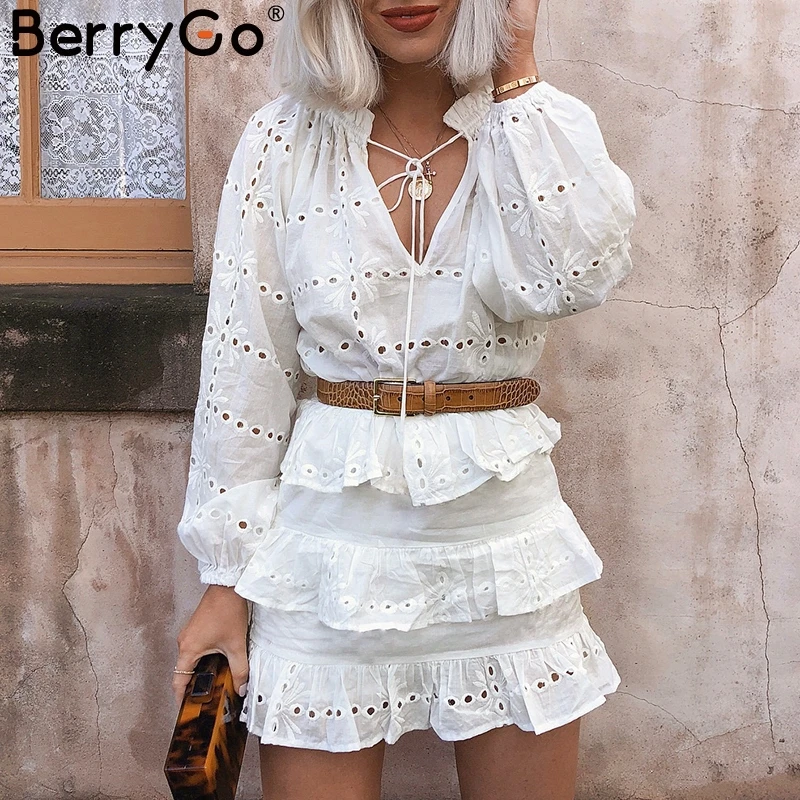 Женское платье с длинным рукавом BerryGo хлопковое облегающее на лето 2018 | Женская