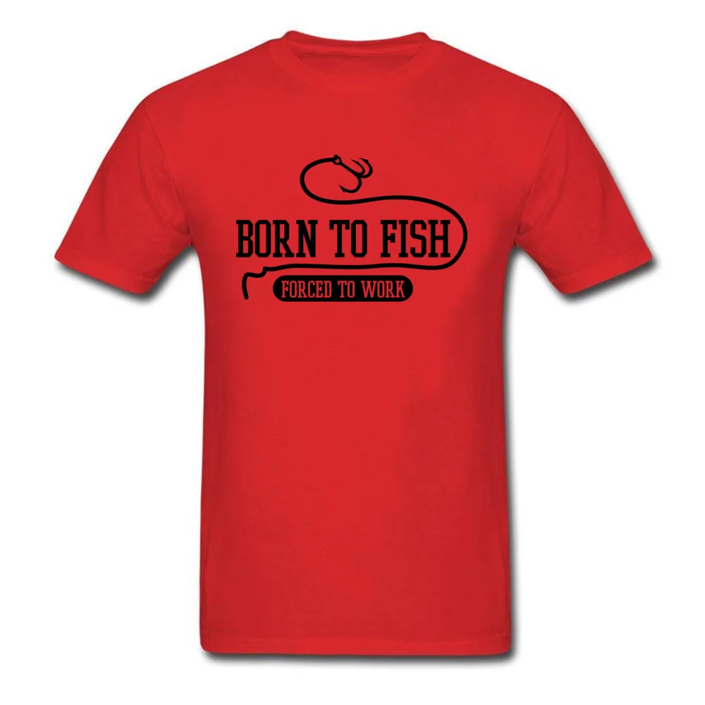 Мужская футболка Born To Fish с надписью Force Work летняя для отдыха|Мужские футболки| |