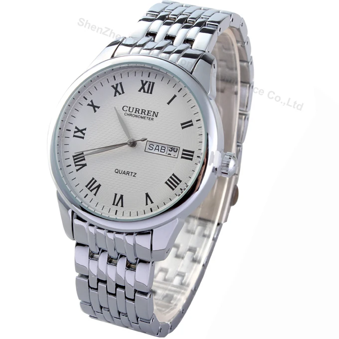Luxury CURREN Men's Fashion Brand Watches Stainless Steel Male Clock Wristwatch Analog Quartz Dress Men Watch With Week Date | Наручные