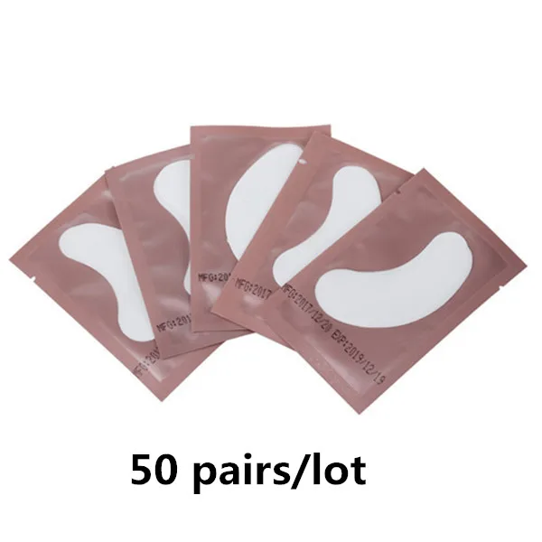 50Pink 50/100/400 ресницы колодки бумажные накладки для наращивания ресниц Привитые ресниц под ресницы патчи накладных ресниц для ресниц - Цвет: 50Pink