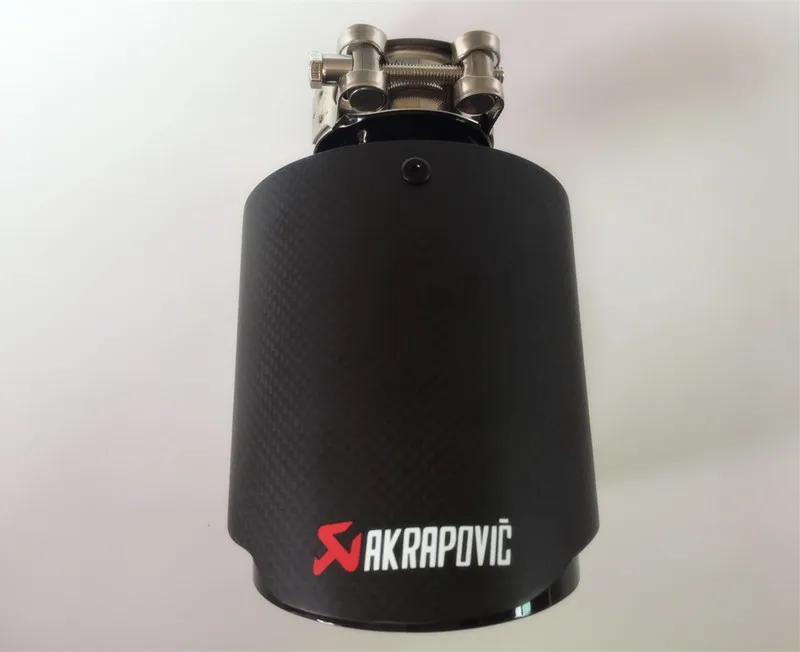 Автомобильный глушитель, 1 шт., Akrapovic, для автомобиля, яркий, из углеродного волокна, выхлопные трубы, один глушитель, наконечники, насадка для глушителя