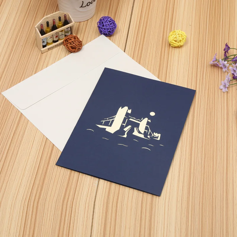 Бесплатная доставка 5 шт./лот поздравительная карточка 3D всплывающие карты