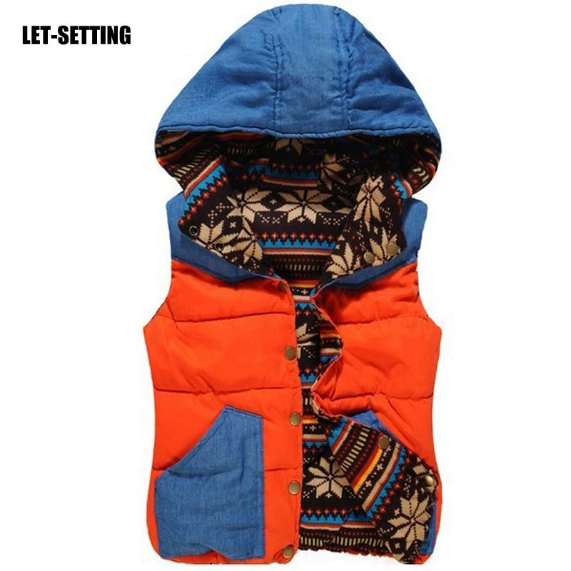 LET SETTING зимний жилет новая модная двухсторонняя одежда пуховый хлопковый с