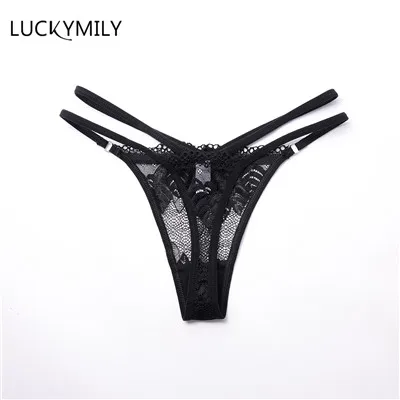 Luckymily, сексуальные трусики, женское нижнее белье, стринги, женские стринги, бесшовное бикини, Мини трусы, женское нижнее белье Танга, бикини - Цвет: Black