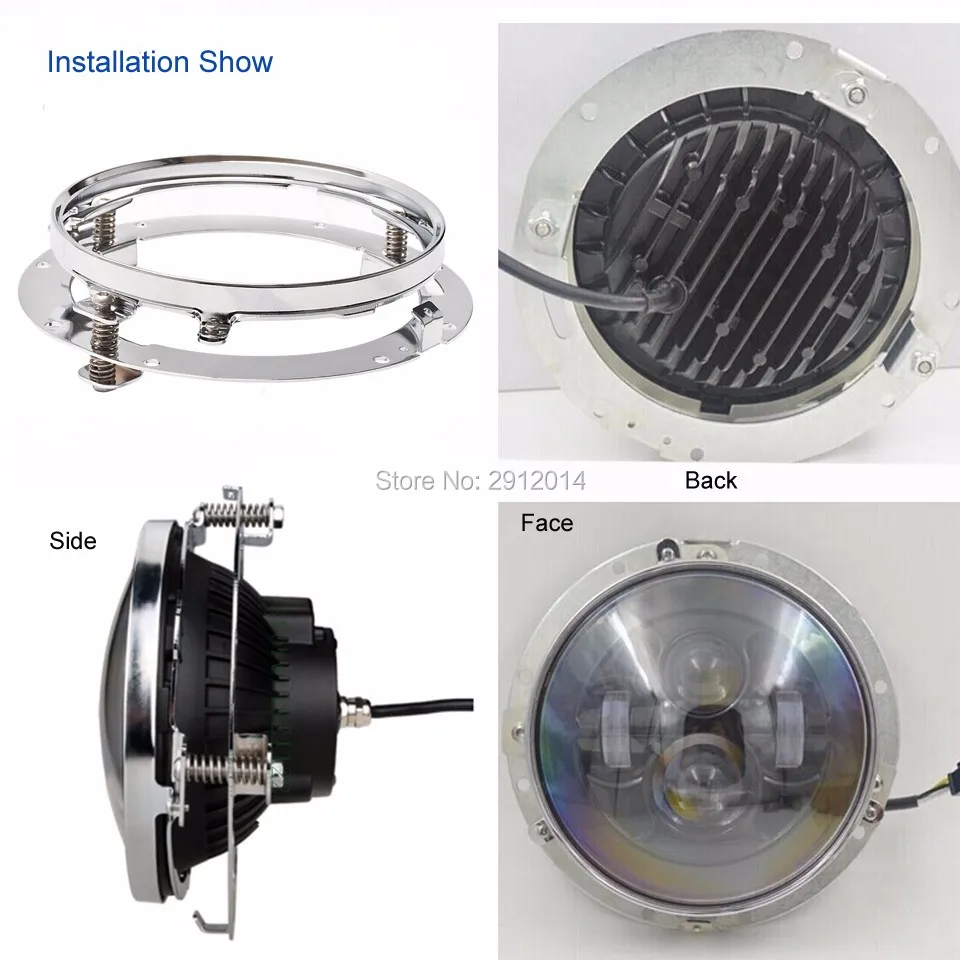 Цельнокроеное кольцо из нержавеющей стали с 7 дюймовым кронштейном для фар