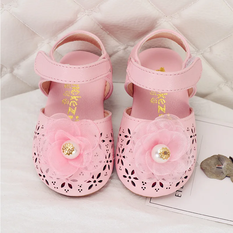 Новинка Лето 2019 сандалии для девочек обувь маленьких детей принцессы с цветочным