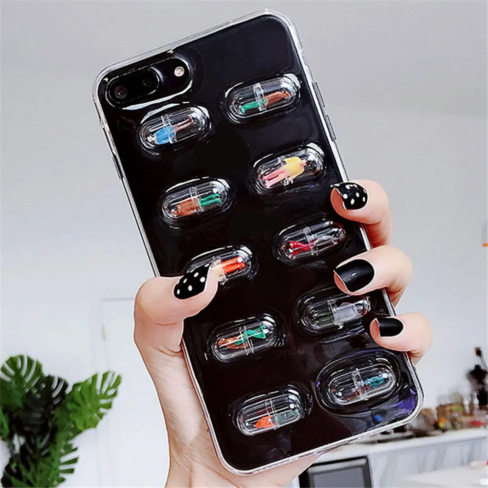 10 шт Красочные лица ТПУ мягкий прозрачный чехол для телефона iPhone DIY капсульные