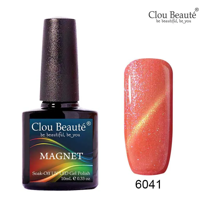 Гель-лак для ногтей Clou Beaute с эффектом «Кошачий глаз» 10 мл, гель-лак для ногтей розового и бежевого цветов, гель-лак с мягким удалением, гель-лак для устойчивого маникюра