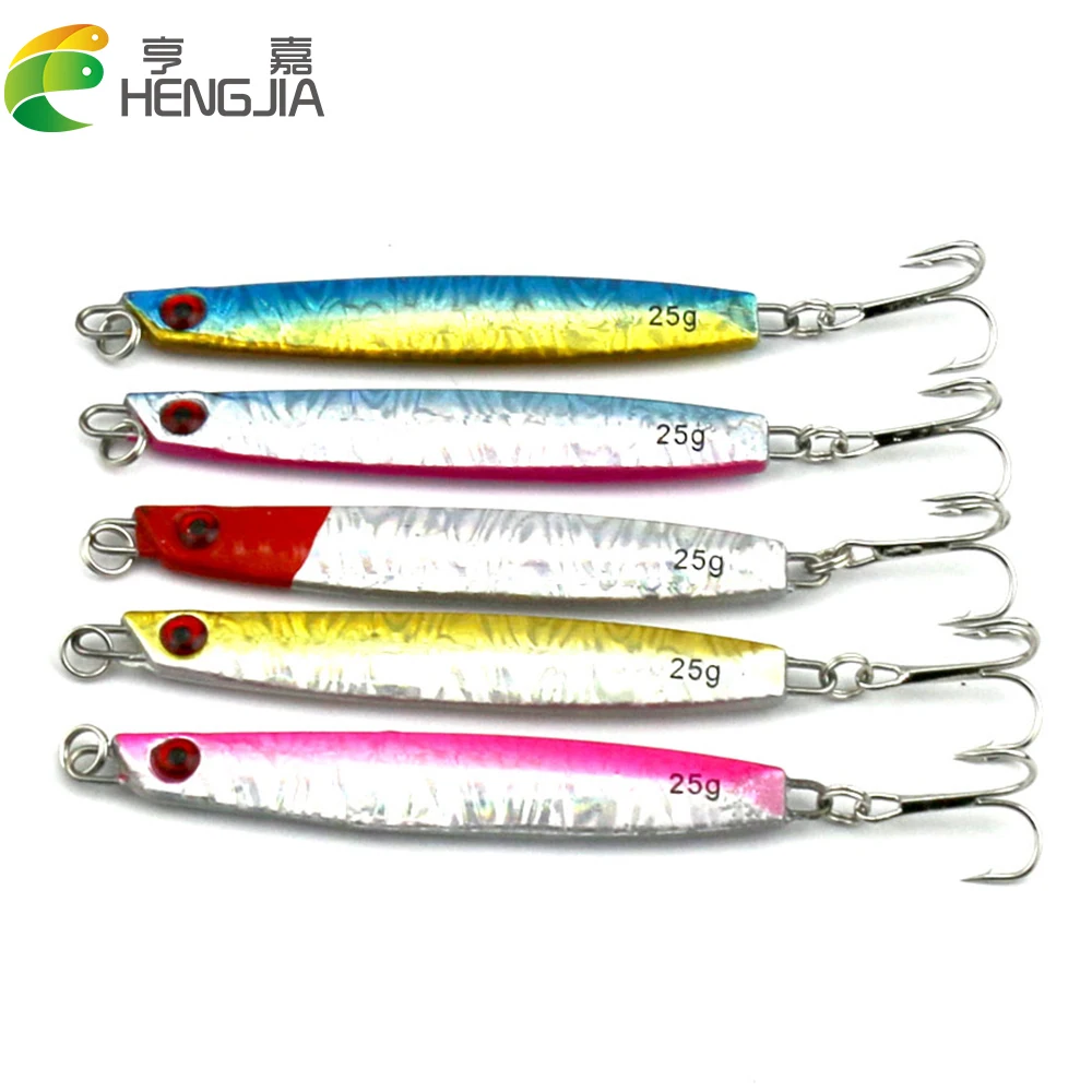 HENGJIA 10pcs Metal Pesca Isca Artificial Fishing Jigs Tackle 8cm 25g Hard Bait Jigging Lures LB026 | Спорт и развлечения