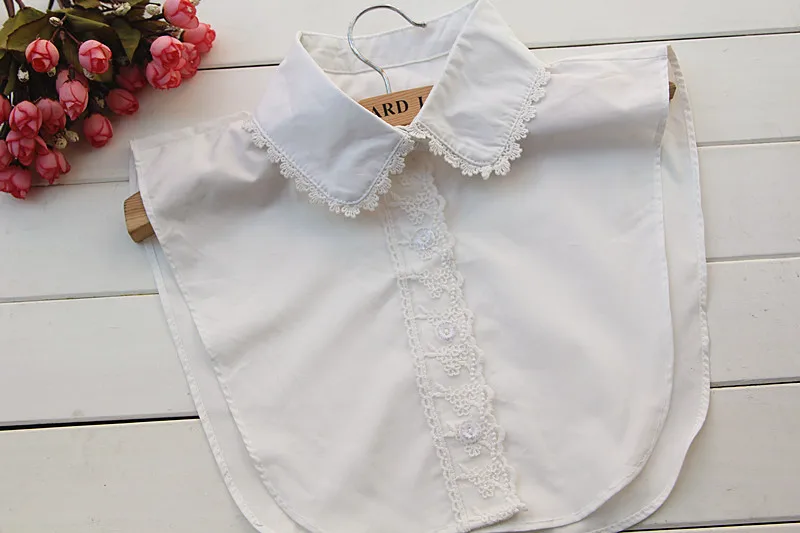 fake shirt collar minimalist decoration sweater female idyllic cotton false peter pan beard detachable | Украшения и аксессуары