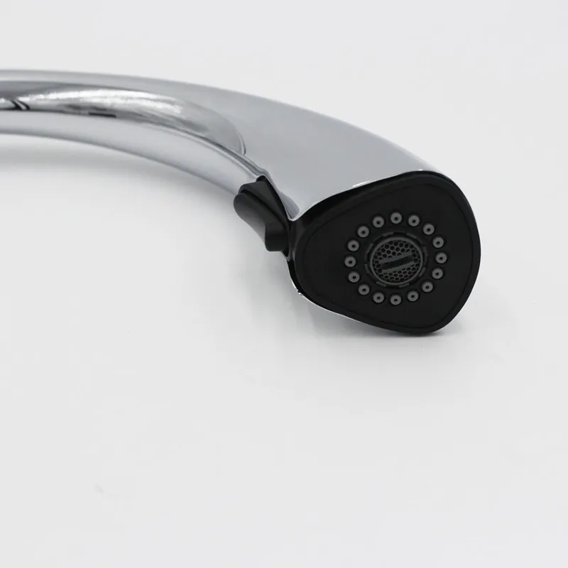 Выдвижной кухонный кран смеситель для раковины с креплением на палубе двойной