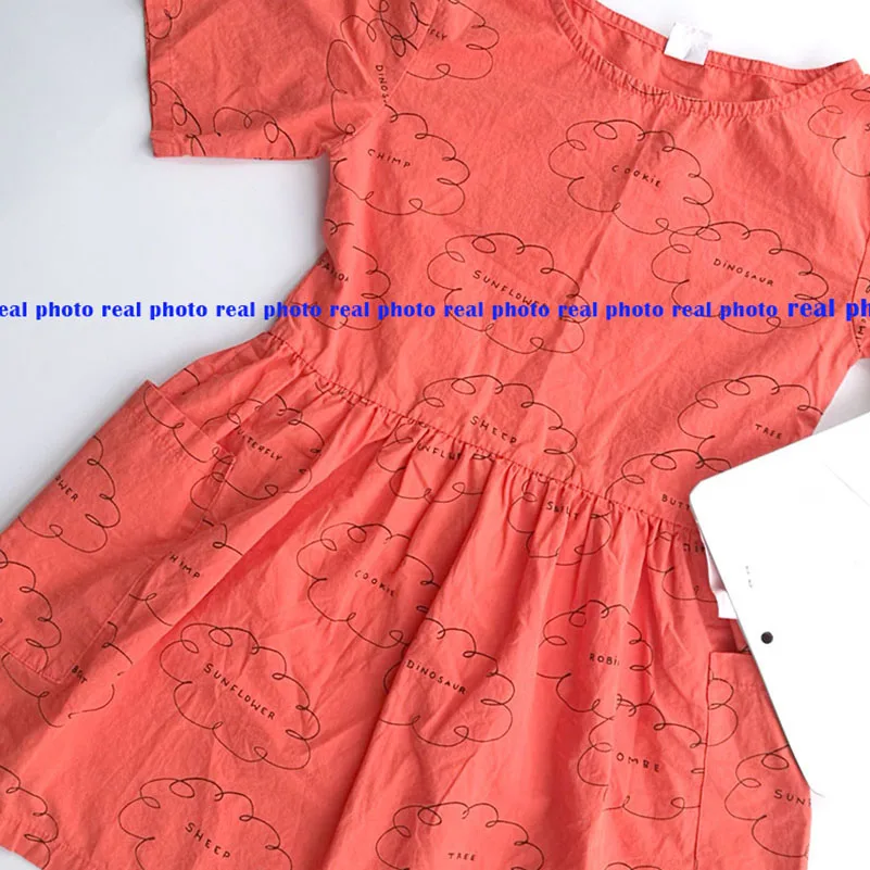 Высокое качество летние платья для больших девочек хлопок 2018 детское платье