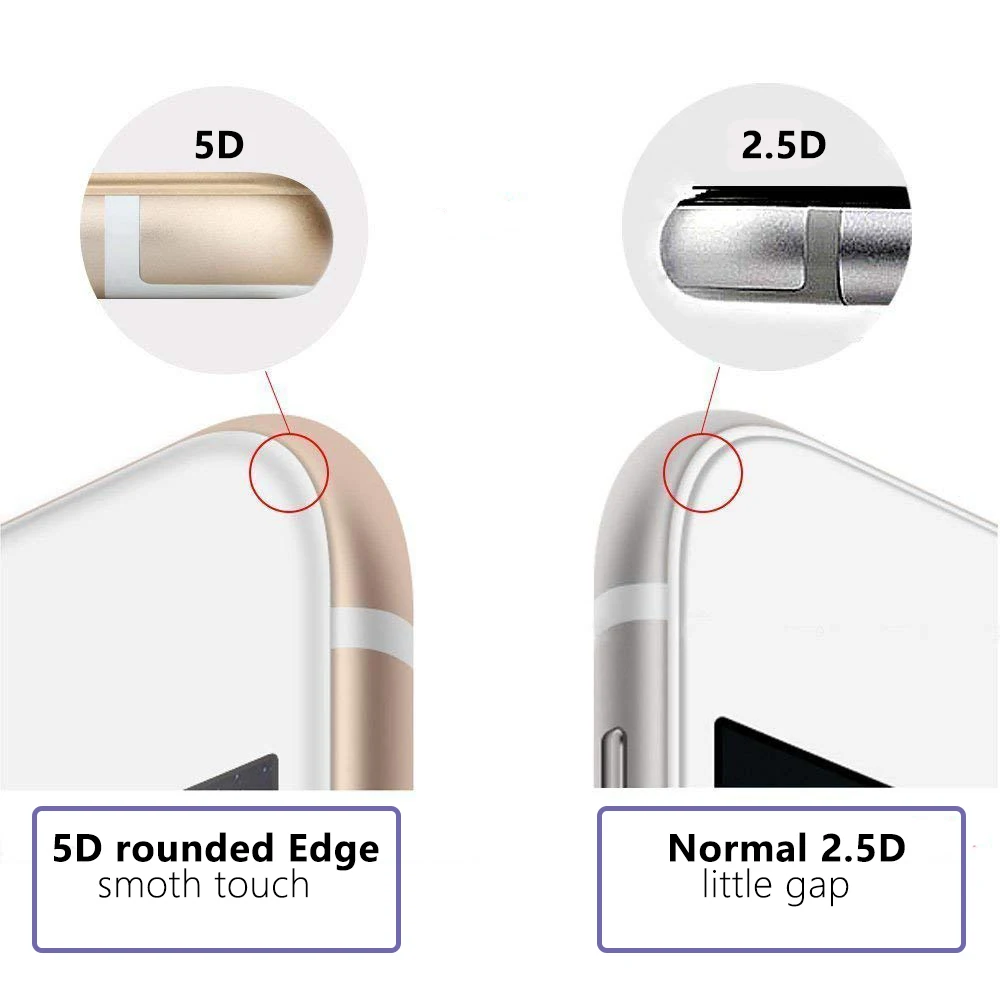 Закаленное стекло протектор 5D Edge для IPhone 6 6s 7 8 Plus X полное покрытие Защитное