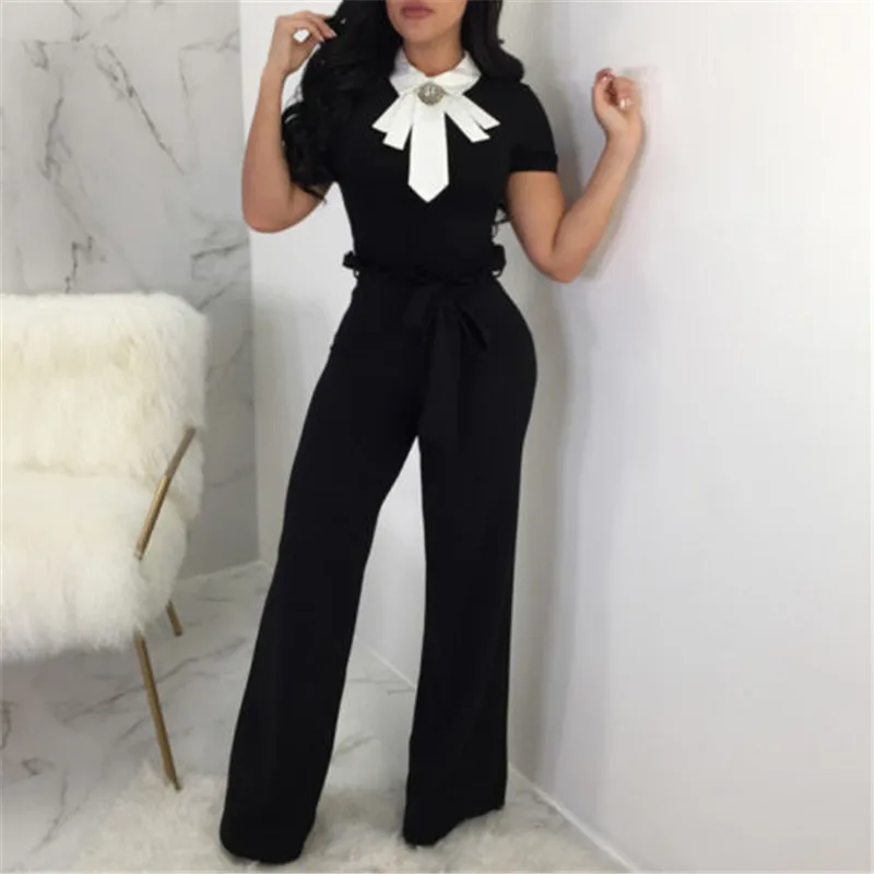 Женские свободные штаны чистый цвет Женская одежда drawstring длинные релаксации