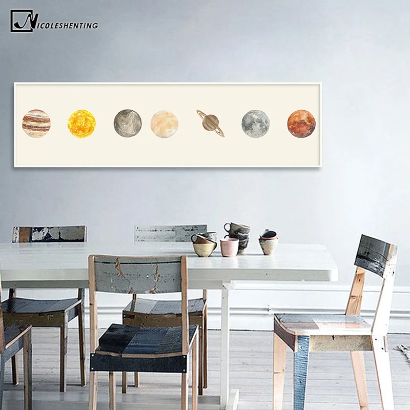 Постер и печать на холсте космоса Вселенная планета земля луна|picture for living room|wall