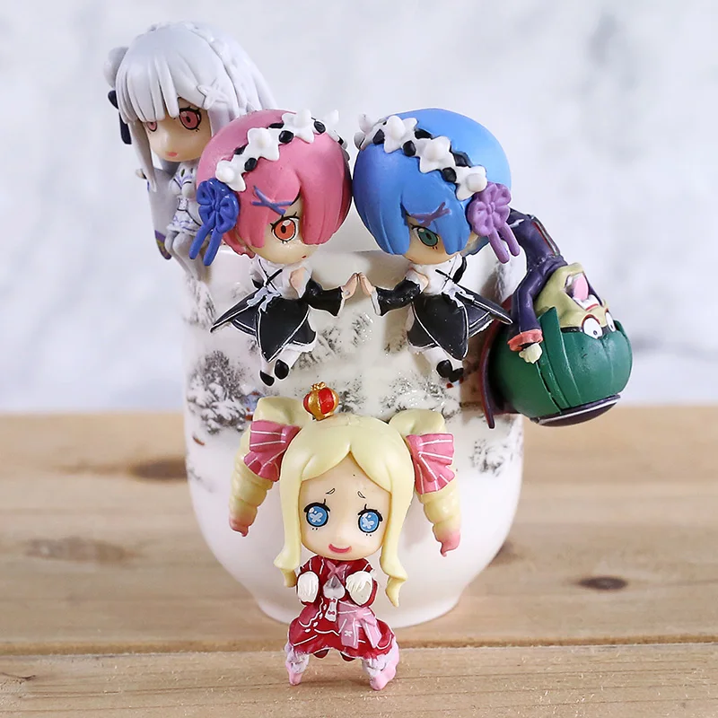 Putitto серия Re:ZERO- Cup фигурка аксессуара Rem Ram Emilia beатрис ПВХ Фигурки игрушки 5