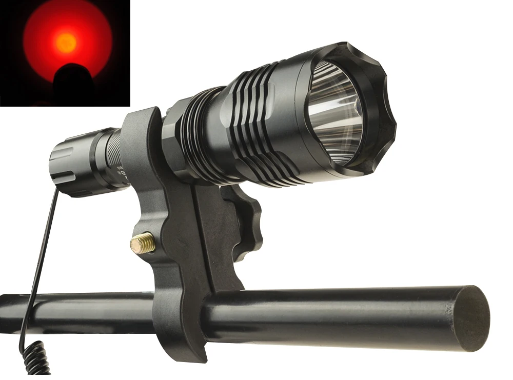 1 режим CrazyFire CREE XPE красный светильник ночной тактический охотничий светодиодный