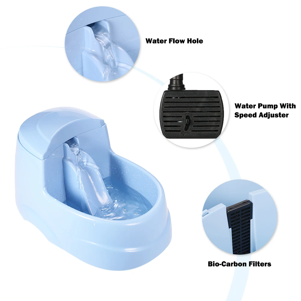 Электрическая чаша для питья домашних животных 2 5 л с углеродными фильтрами