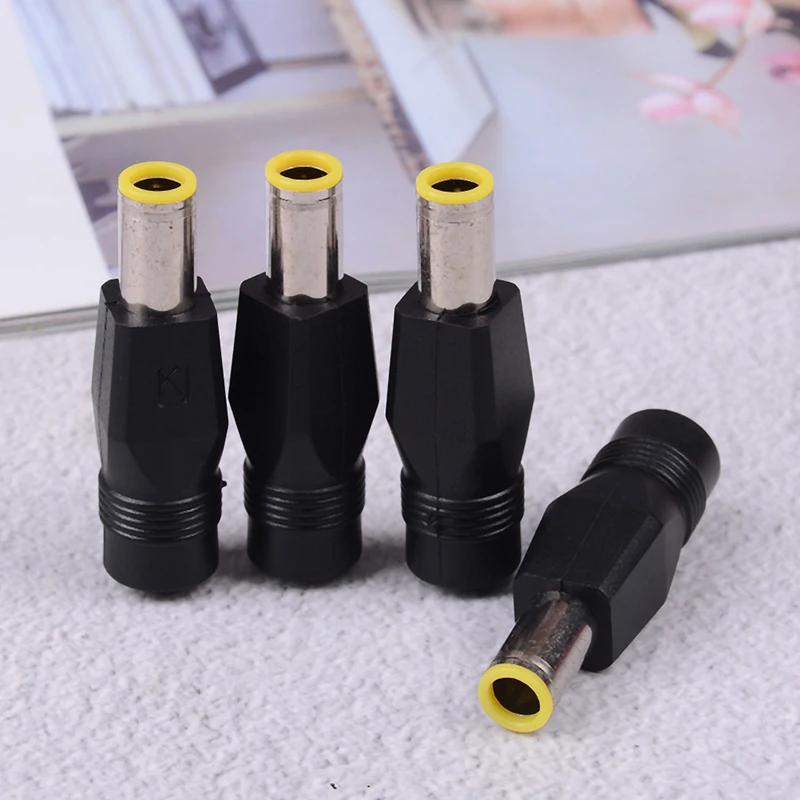 

2 pcs Female To 7.9x5.5mm Male DC Power Plug Connector For Laptop Black Color 2.1x5.5mm