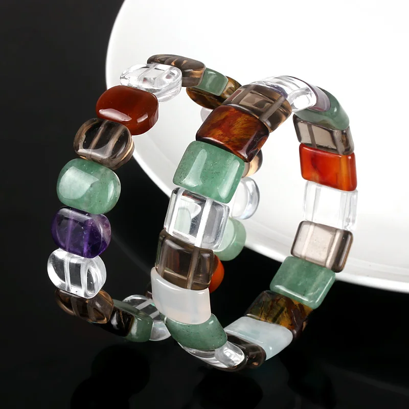 

KYSZDL Natural Colorful Crystal Bracelet Fashion lady colored crystal bracelet jewelry gift Free Shipping
