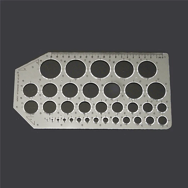 Новейшие Kicute пластиковые чертежи черчения круг шаблон линейка Математика