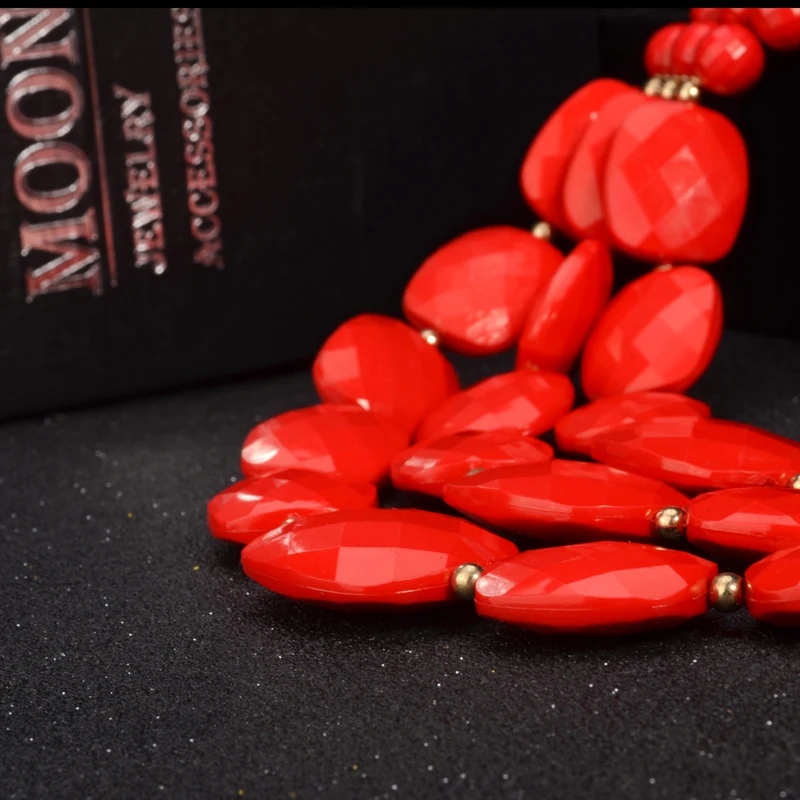 Ювелирный Комплект из колье и серёг 9 цветов в африканском стиле|jewelry wave|set bridejewelry