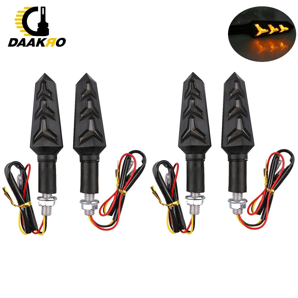 4 шт. мотоциклетные светодиодные сигналы поворота мигающие огни встроенное реле