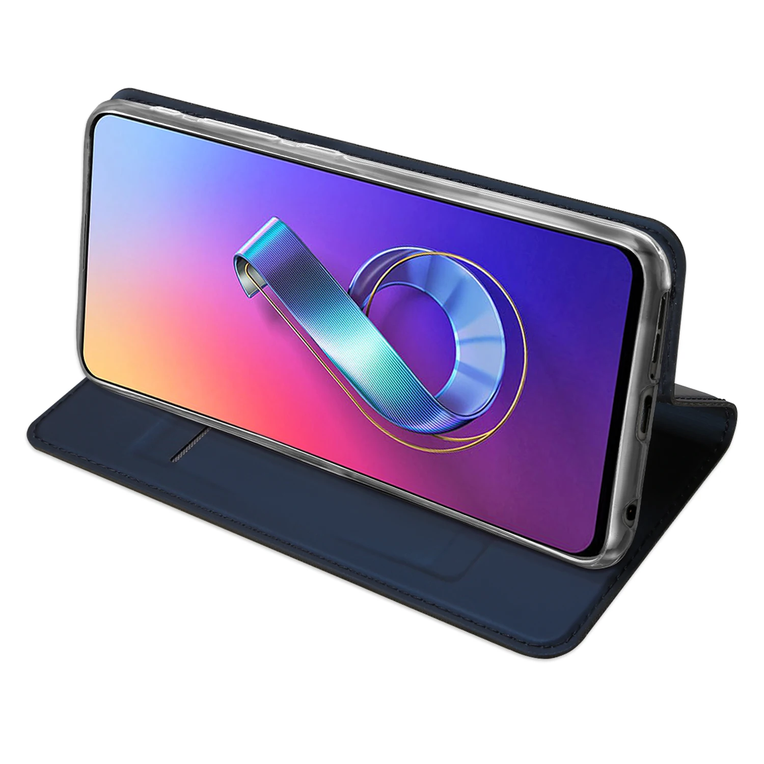 Роскошный чехол-книжка из искусственной кожи с откидной крышкой для Asus ZenFone 6