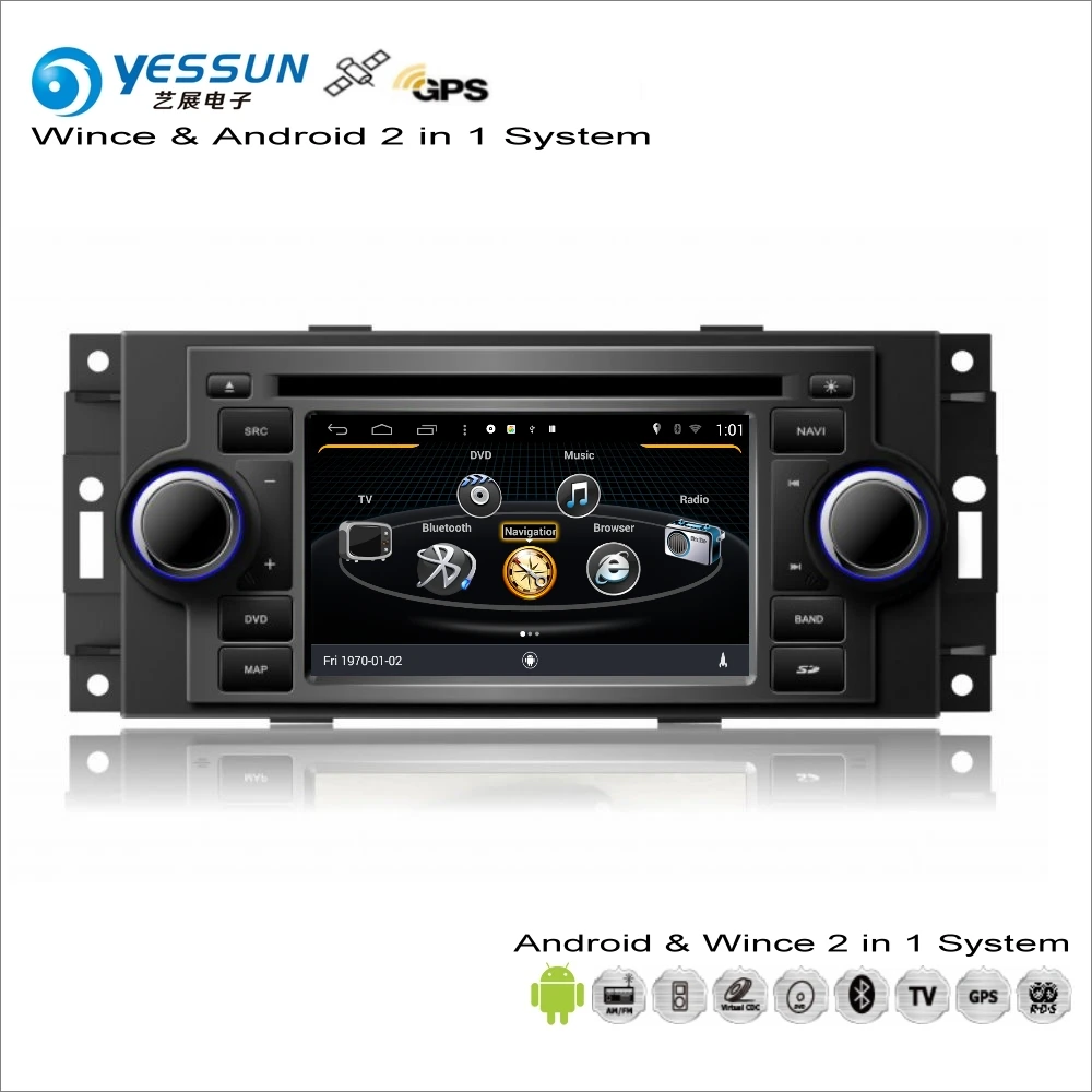 YESSUN для JEEP Compass/Patriot 2008 ~ 2013 Автомобильный Android мультимедийный радио CD DVD плеер gps