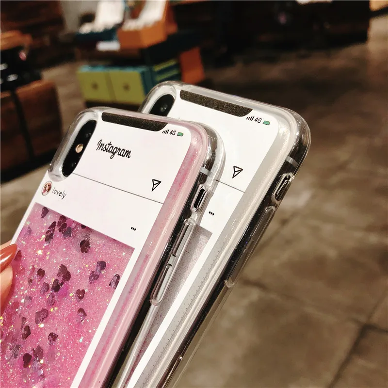 Чехол с зыбучим песком для iPhone 7 8 X XR XS Max 6 6s Plus мягкий силиконовый чехол