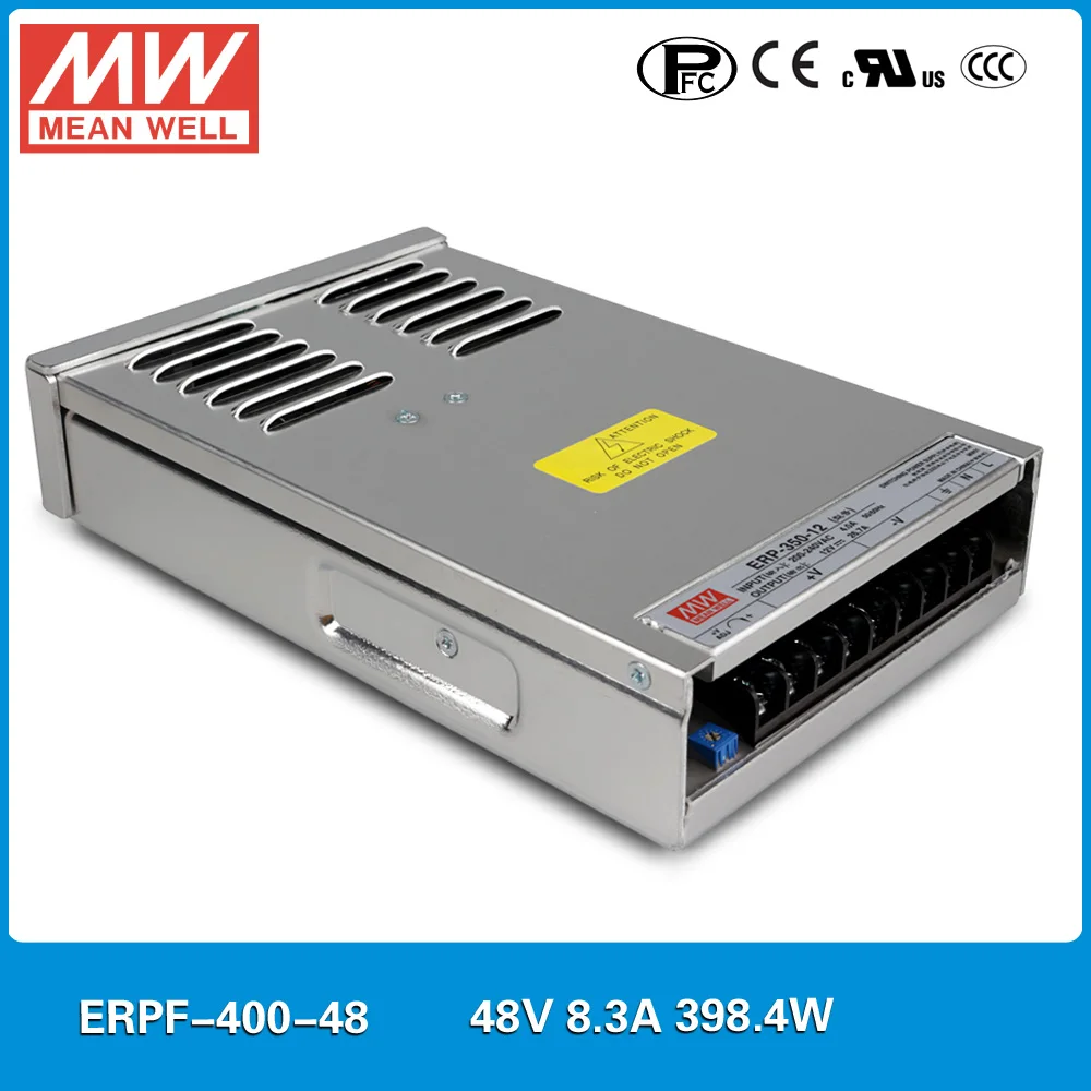 Оригинальный Meanwell ERPF 400 48 вход 110/220VAC для 48VDC 360 Вт непромокаемые источника питания