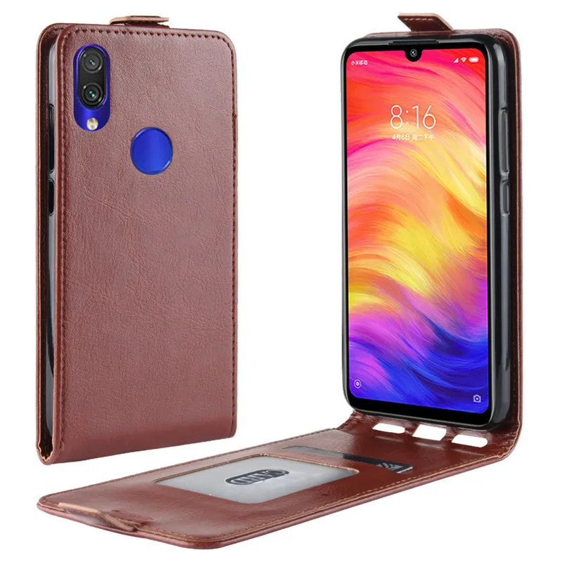 Redmi 7 Вертикальный чехол для телефона из искусственной кожи для Xiaomi Redmi 7 Чехол-книжка С Откидывающейся Крышкой для Redmi Note 7 Pro Redmi7 деловой мягкий чехол-накладка из ТПУ