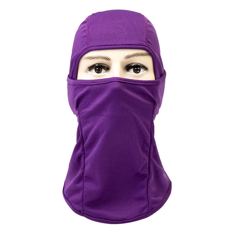 Purple Открытый Велоспорт Балаклава УФ Защита уход за кожей лица шапка-маска для велосипеда для езды на велосипеде езда спорт Сноубординг шлем Шлем Вкладыш Кепка для пейнтбола - Цвет: Purple